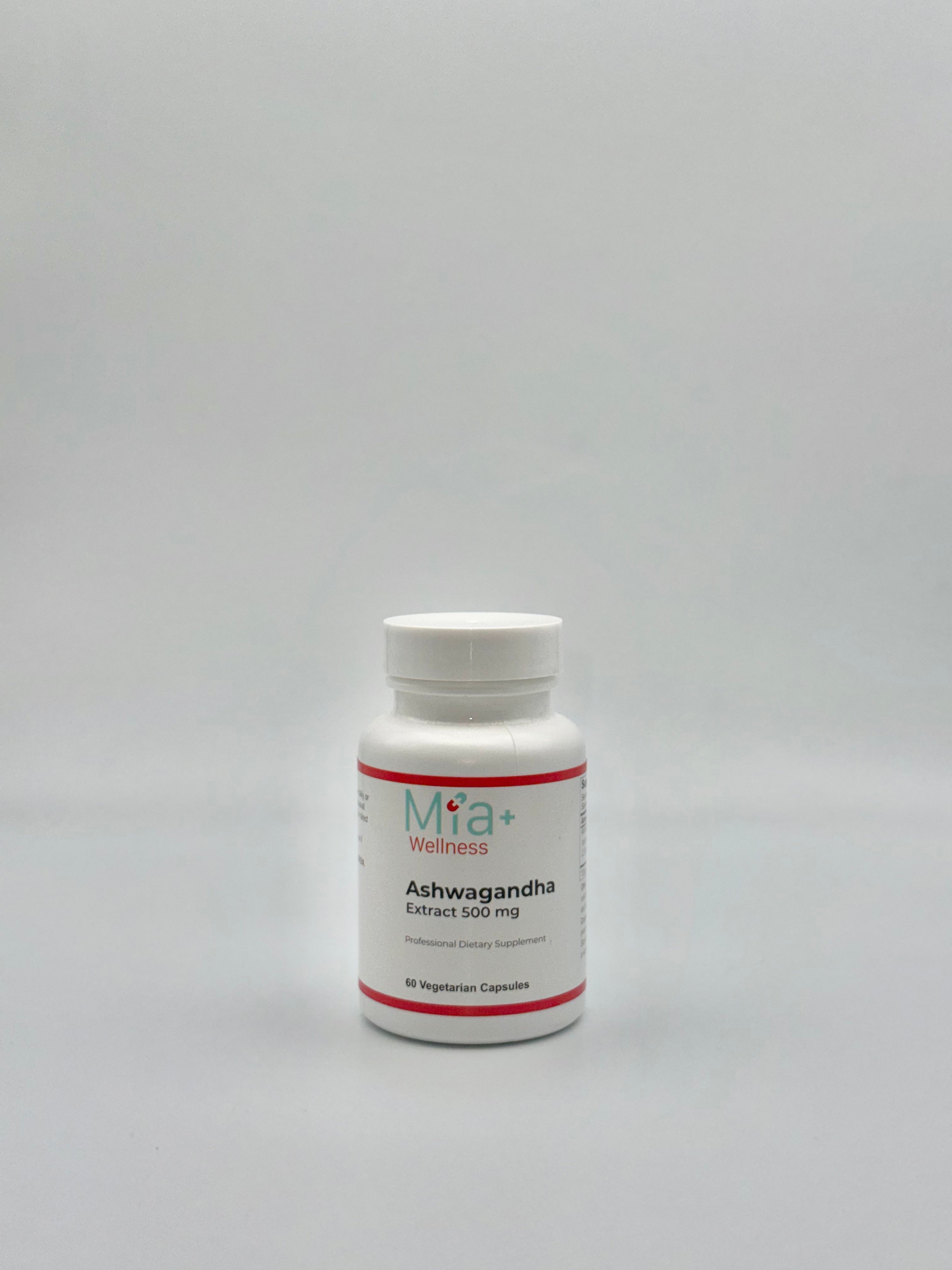 ASHWAGANDHA Extract 500mg Mia+Wellness (60 vegetarian capsules)