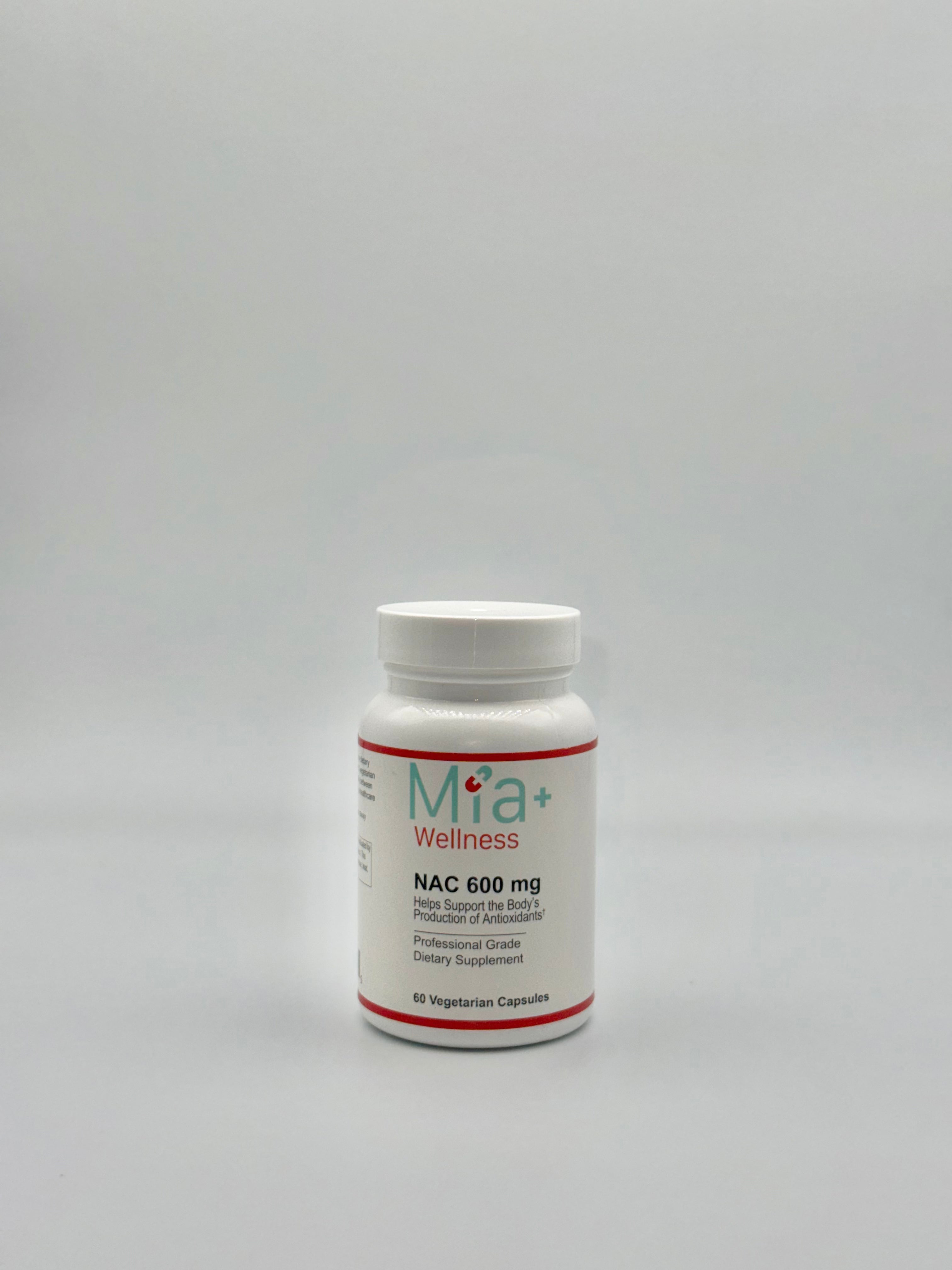 NAC 600mg - Mia+Wellness (60 Vegetarian Capsules)