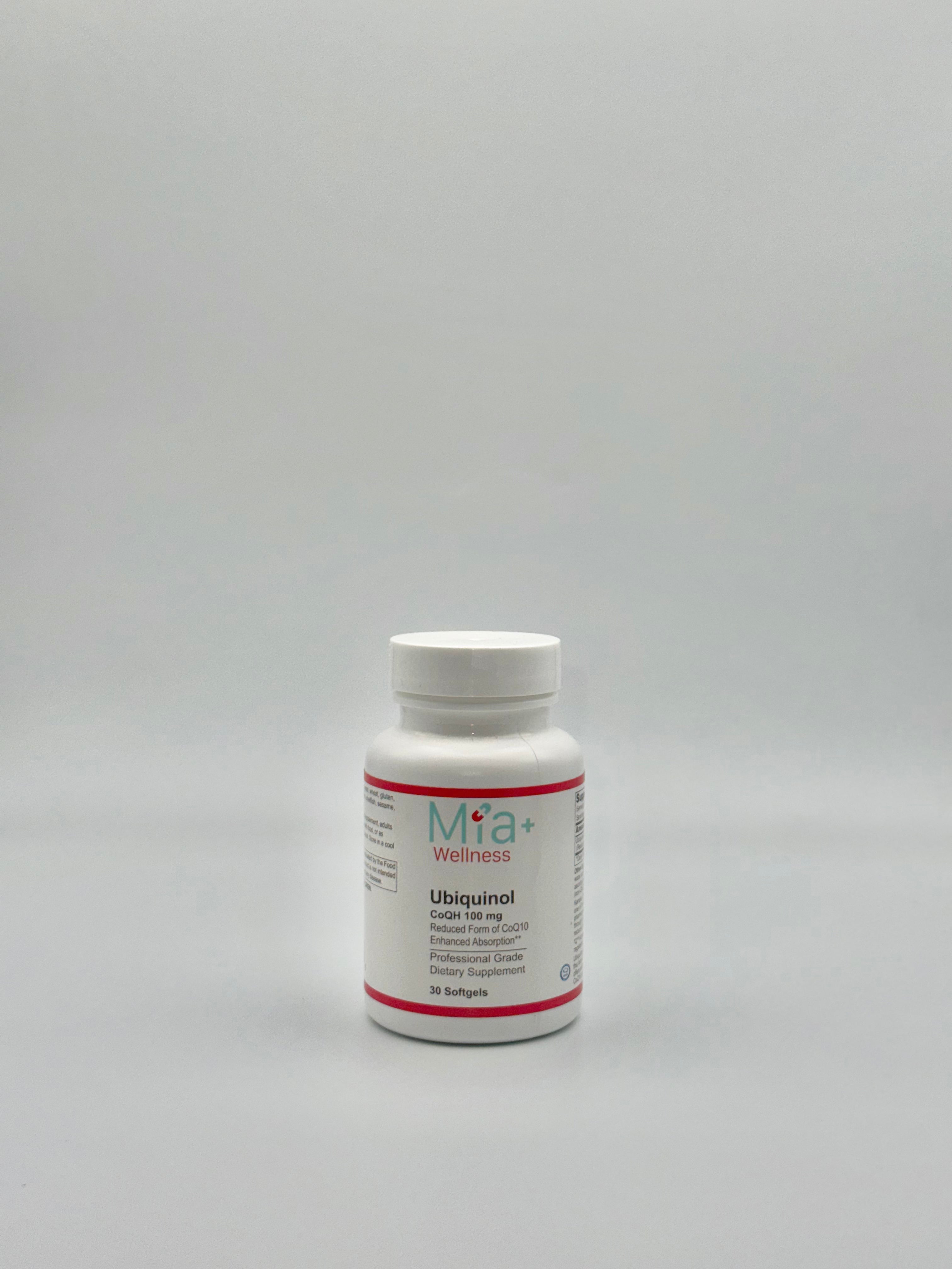 UBIQUINOL CoQH 100mg - Mia+Wellness (30 Softgels)